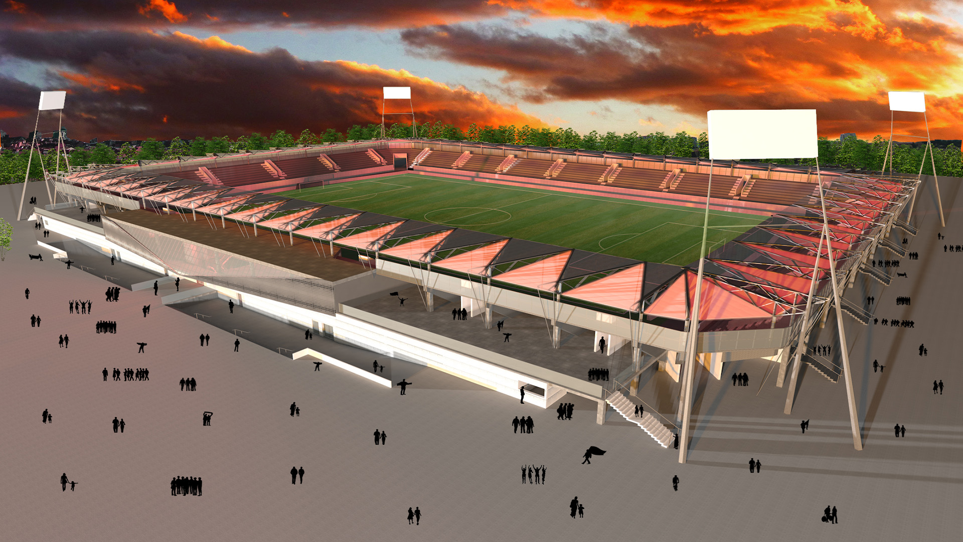 Stadium Gjilan vision4venue we create homes for sport